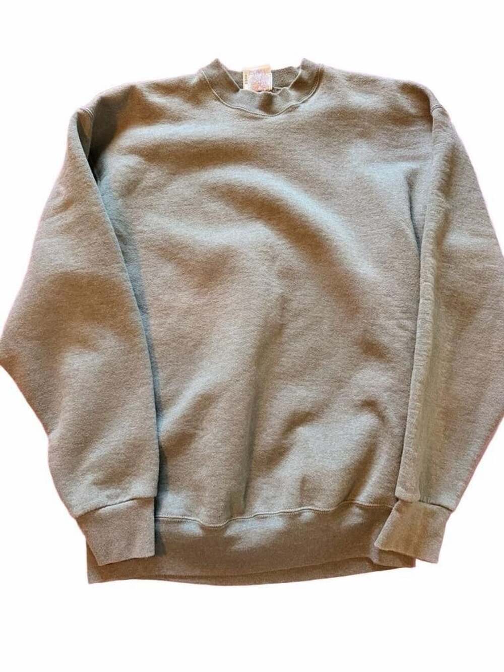 Vintage Member's Mark Premium Weight Fleece Olive Green Crewneck Sweatshirt XL